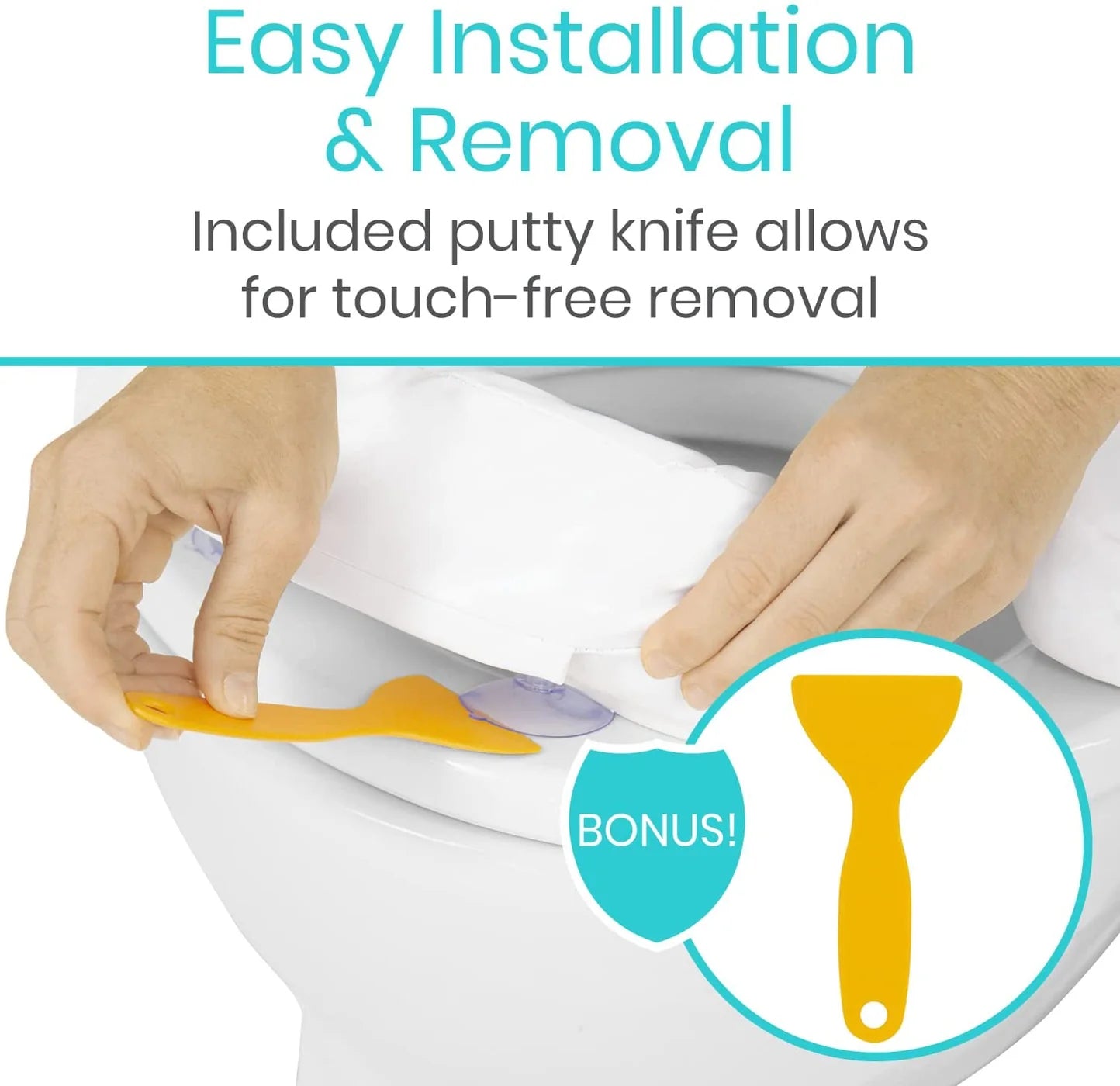 Cushioned Toilet Seat Riser (4 inch)