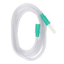 Medical Suction Connector Tubing - Sterile Clear Ribbed PVC 3/16 Inch ID