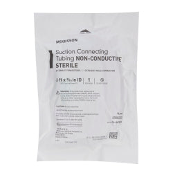 Medical Suction Connector Tubing - Sterile Clear Ribbed PVC 3/16 Inch ID