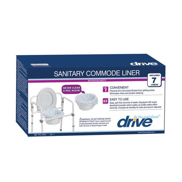 Folding Steel Commode Combo with Absorbent Commode Liners