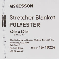 Disposable Stretcher Blanket - 40" x 80" Gray Polyester for Single Patient Use