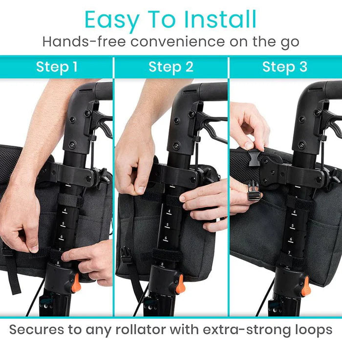 Ergonomic Rollator Bag - Mobility Storage