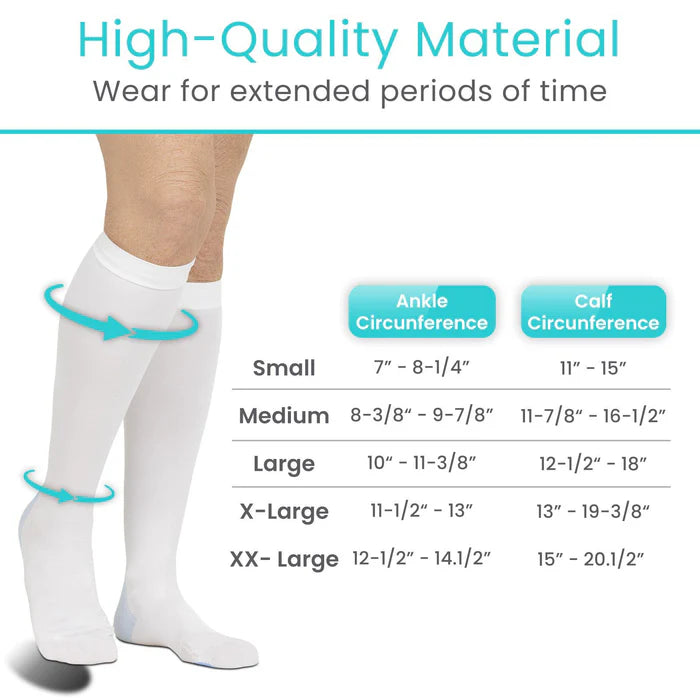 Knee High Anti Embolism Stockings 15-20mmHg