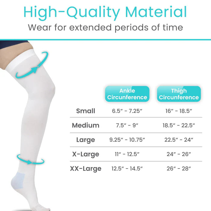 Thigh High Anti Embolism Stockings 15-20mmHg