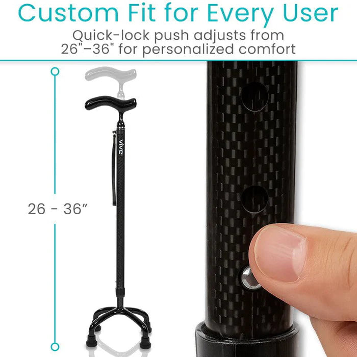Carbon Fiber Quad Cane