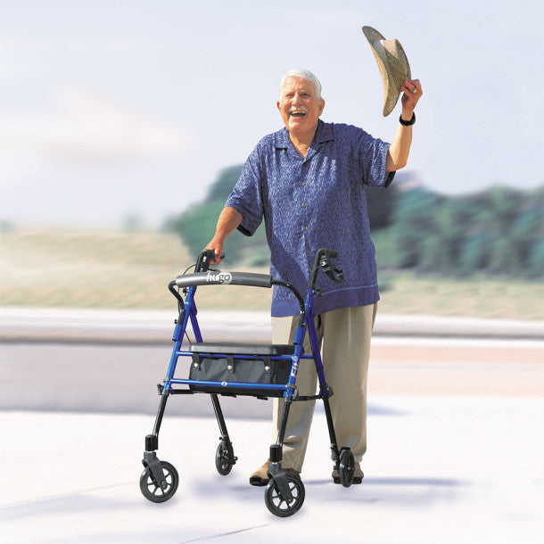 Hugo Fit 6 Rolling walker with a Seat