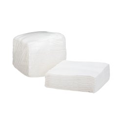 Disposable Washcloths - Non-Woven, Double Re-Creped, Soft & Absorbent, White