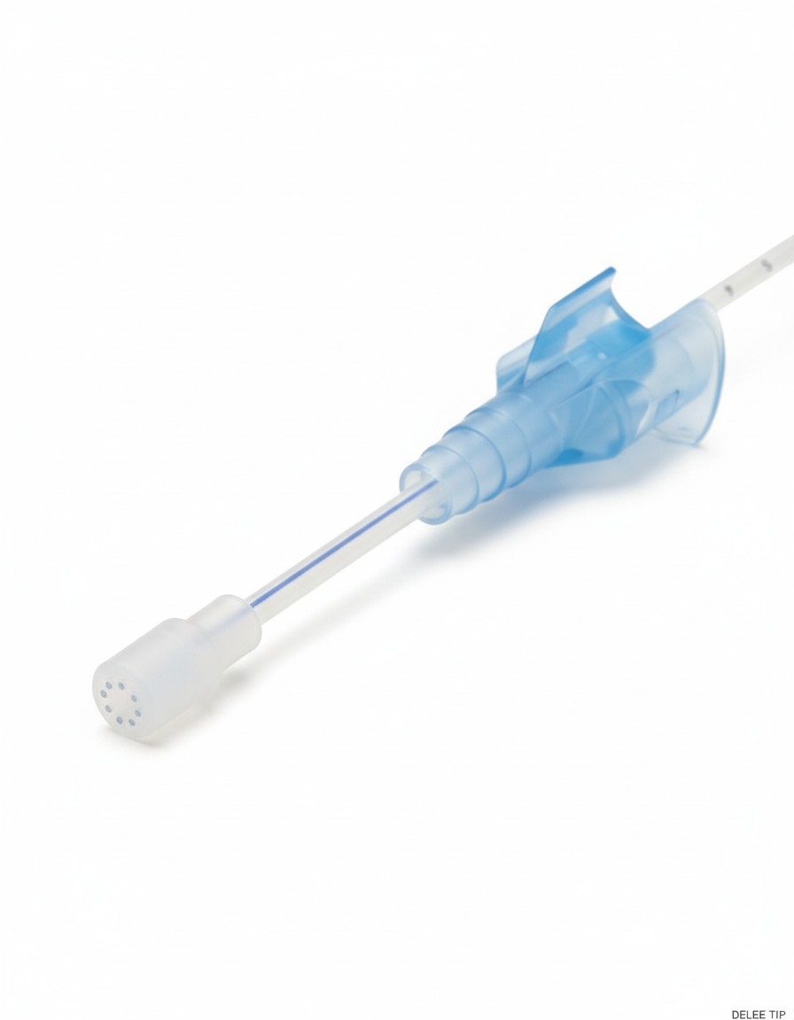 8 Fr catheter tip close-up