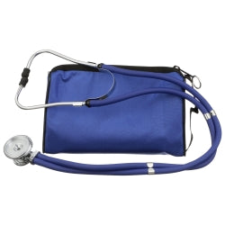 Professional Aneroid Sphygmomanometer Combo Kit with Stethoscope - Royal Blue Adult Blood Pressure Monitor Set