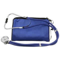 Professional Aneroid Sphygmomanometer Combo Kit with Stethoscope - Royal Blue Adult Blood Pressure Monitor Set