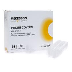 McKesson Film and Paper Tympanic Thermometer Probe Covers - Box of 96 Disposable Sheaths