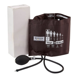 McKesson LUMEON Reusable Thigh Blood Pressure Cuff with Bulb - Extra Large Brown, 40-66cm