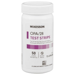 McKesson OPA-28 Concentration Indicator Test Strips - Single Use Sterility Verification Pads (50 Strips/Bottle)