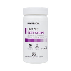 McKesson OPA-28 Concentration Indicator Test Strips - Single Use Sterility Verification Pads (50 Strips/Bottle)