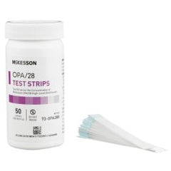 McKesson OPA-28 Concentration Indicator Test Strips - Single Use Sterility Verification Pads (50 Strips/Bottle)