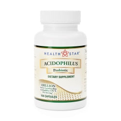 Health Star Acidophilus Probiotic Supplement Tablets - 10mg Lactobacillus - 100 Capsules