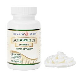 Health Star Acidophilus Probiotic Supplement Tablets - 10mg Lactobacillus - 100 Capsules