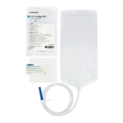 Complete Enema Bag Set 1500mL - Pre-Lubricated Tip with Castile Soap & Drape for Bowel Cleansing