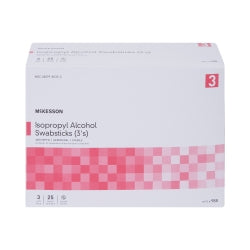 Isopropyl Alcohol Impregnated Swabstick, 70% Sterile Antiseptic, 3 Pack - 100mm Pre-Saturated