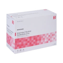 Isopropyl Alcohol Impregnated Swabstick, 70% Sterile Antiseptic, 3 Pack - 100mm Pre-Saturated