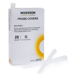 McKesson LUMEON Film & Paper Thermometer Probe Covers - Oral/Rectal, Case of 2000