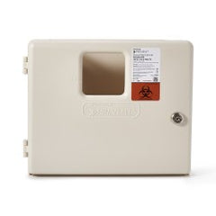 Sharps Container Wall Locking Cabinet - 5 Quart Capacity with Viewing Window