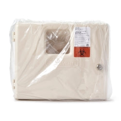 Sharps Container Wall Locking Cabinet - 5 Quart Capacity with Viewing Window