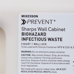 Sharps Container Wall Locking Cabinet - 5 Quart Capacity with Viewing Window