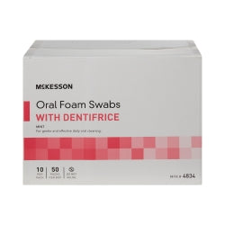 Oral Foam Swabstick with Mint Dentifrice - Gentle Mouth Care Solution for Sensitive Patients