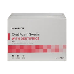 Oral Foam Swabstick with Mint Dentifrice - Gentle Mouth Care Solution for Sensitive Patients