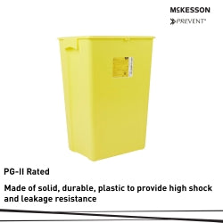 McKesson Prevent Premium Chemotherapy Sharps Container - 18 Gallon PG-II Cytotoxic Waste