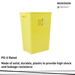 McKesson Prevent Premium Chemotherapy Sharps Container - 18 Gallon PG-II Cytotoxic Waste