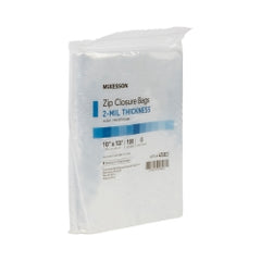 McKesson Reclosable Zip Closure Bags 10" x 13" - Clear 2-Mil Polyethylene with Grip-Lock