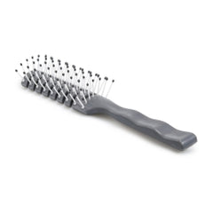 Plastic Bristle Hairbrush - Soft 63-Bristle Design for Gentle Hair Care & Scalp Health
