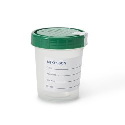 Translucent Sterile Specimen Container with Screw-On Lid - 120ml (4 oz) - Graduated Medical Collection Cup
