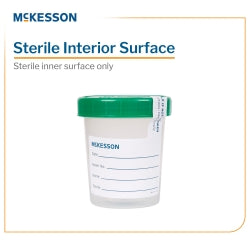 Translucent Sterile Specimen Container with Screw-On Lid - 120ml (4 oz) - Graduated Medical Collection Cup