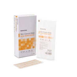 Reinforced Sterile Skin Closure Strips - 1/4 x 4 Inch (6mm x 102mm) White Wound Closure Tape