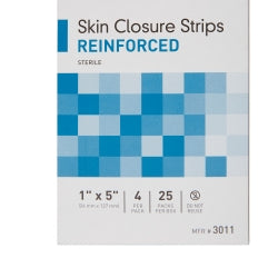 Sterile Skin Closure Strips 1 x 5 Inch - Reinforced Wound Closure Tape for Cuts and Lacerations
