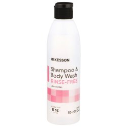 Rinse-Free Shampoo and Body Wash - No-Water Cleansing for Bed-Bound Patients, 8 oz