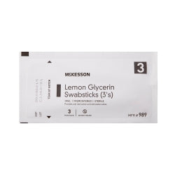Lemon Glycerin Oral Swabsticks - Sterile Premoistened Mouth Care Swabs 4-Inch