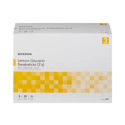 Lemon Glycerin Oral Swabsticks - Sterile Premoistened Mouth Care Swabs 4-Inch