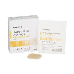 McKesson Hydrocolloid Dressing with Film Backing - Sterile Waterproof Wound Care