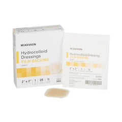 McKesson Hydrocolloid Dressing with Film Backing - Sterile Waterproof Wound Care