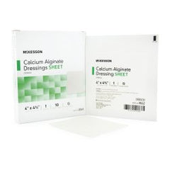 McKesson Calcium Alginate Wound Dressing - Sterile, Highly Absorbent Sheet for Moderate to Heavy Exudate