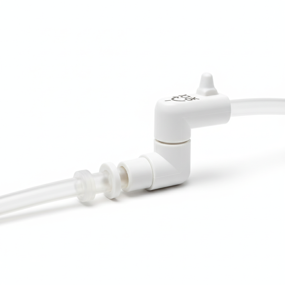 90-degree secure lock connector