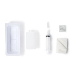 Control-Piston Irrigation Syringe Tray - 60mL Sterile Kit with Alcohol Pad & Drape