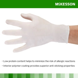 McKesson Confiderm PC Latex Powder-Free Exam Gloves - Polymer Coated with Textured Grip