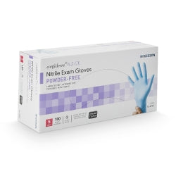 Confiderm 6.5CX Nitrile Exam Gloves - Powder-Free Chemo-Tested Extended Cuff (Blue, 12 Inch)