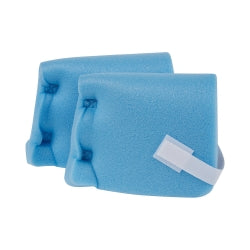 Heel Protection Pad - Convoluted Foam Cushion with Hook & Loop Strap, Blue, 6.5 x 6.5 Inch, Reusable