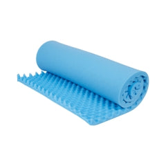 McKesson Convoluted Foam Mattress Overlay - 33 x 72 x 2 Inch Blue Pressure Relief Pad Without Sleeve